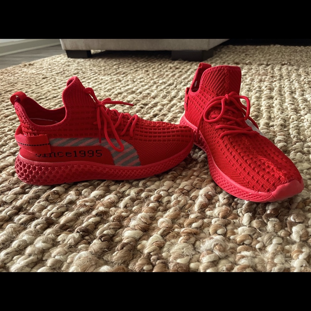 Red sneakers